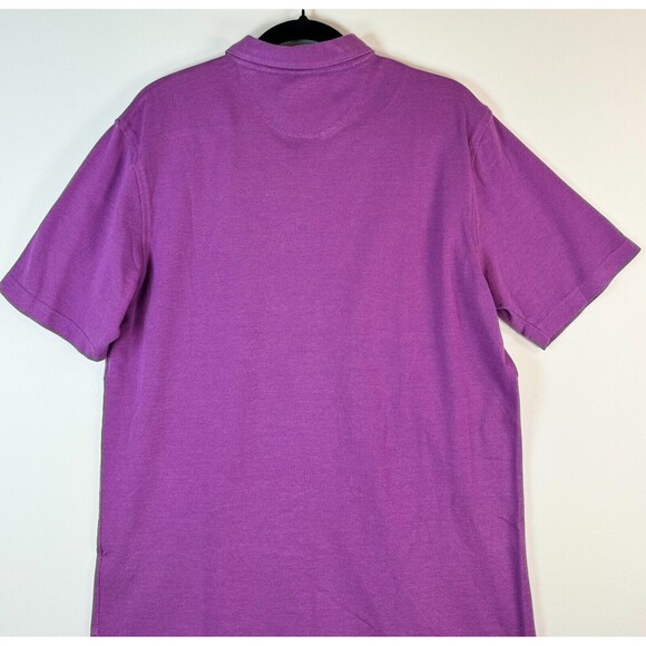 Peter Millar Mens Polo Shirt Purple Perfect Pique Short Sleeve Stretch Medium - Picture 7 of 8